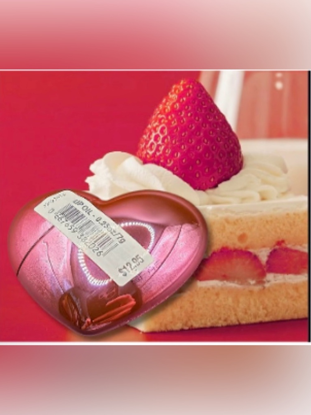 Bath & Body Works Heart Shaped Strawberry Pound Cake Lip Oil - Picture 2 of 3